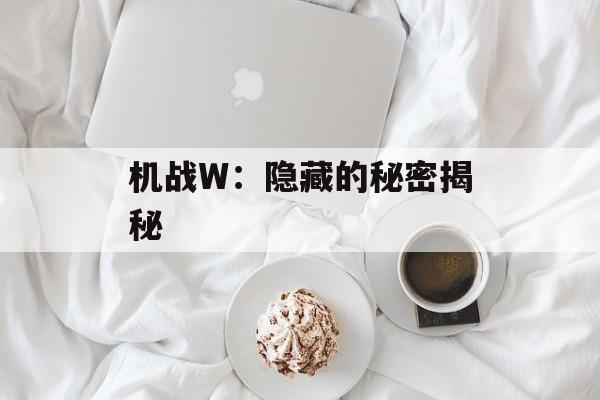 机战W：隐藏的秘密揭秘
